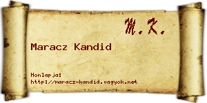 Maracz Kandid névjegykártya